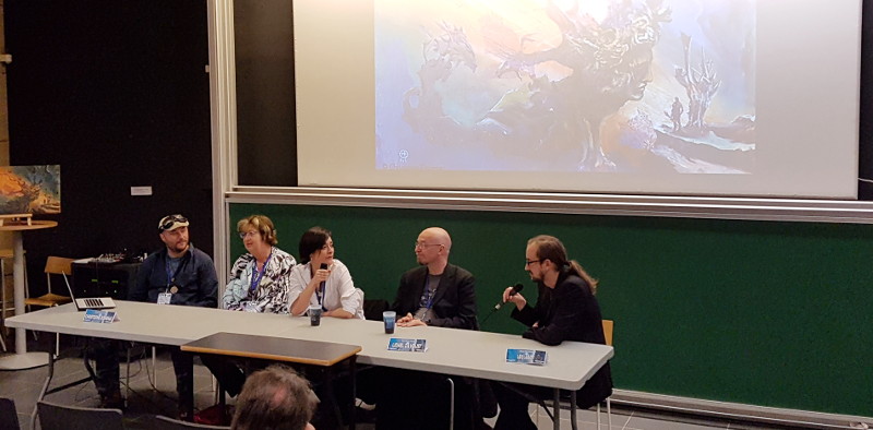 Christophe Dougnac, Danielle Martinigol, Estelle Faye, Lionel Davoust, conférence L'imaginaire et la mer